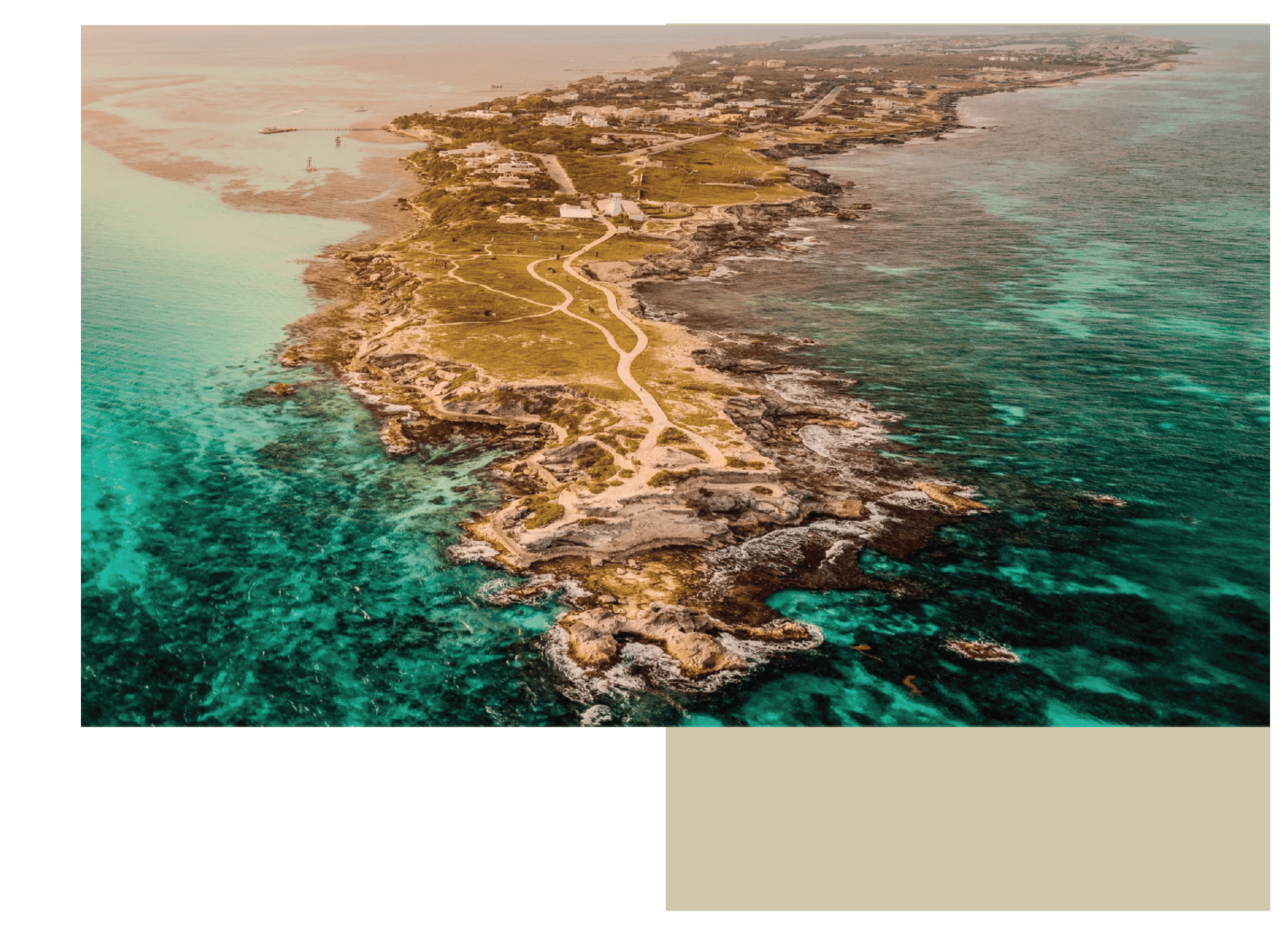 isla mujeres drone view